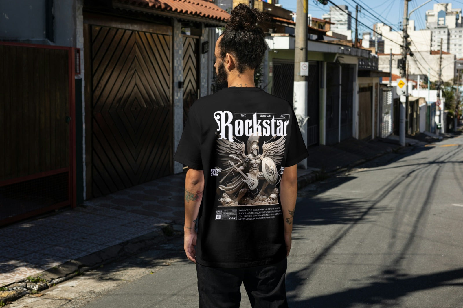 ✨ Rockstar Oversize Tee – Buff DTF Print (260gsm)