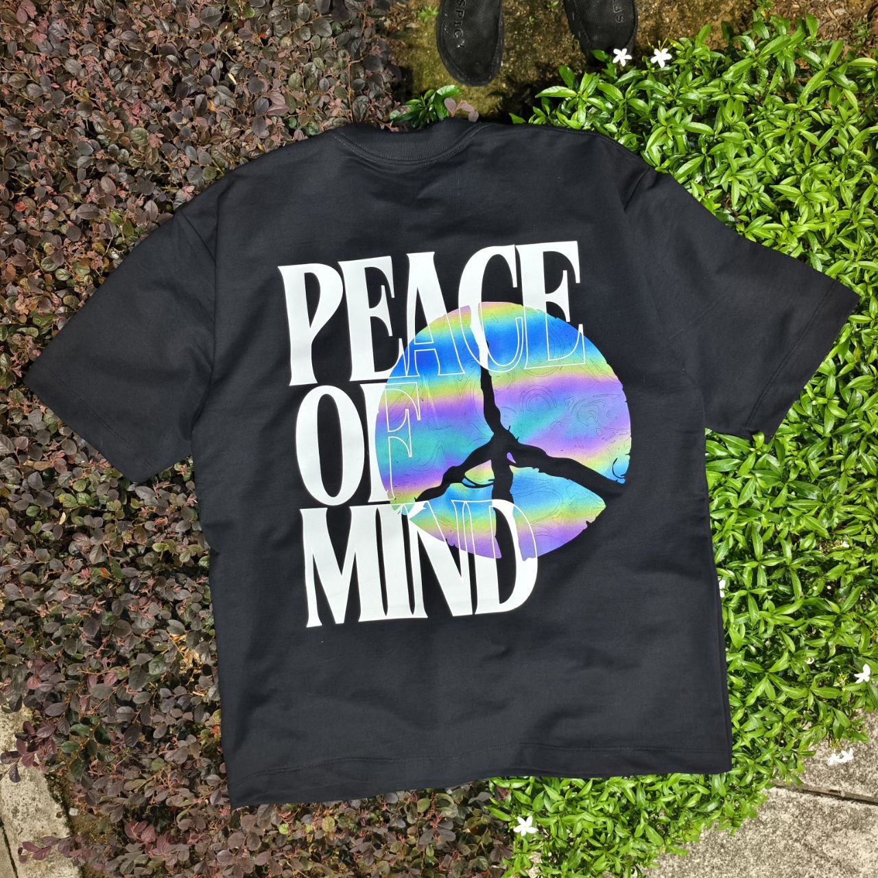 🌈 Peace of Mind Oversize Tee – Rainbow