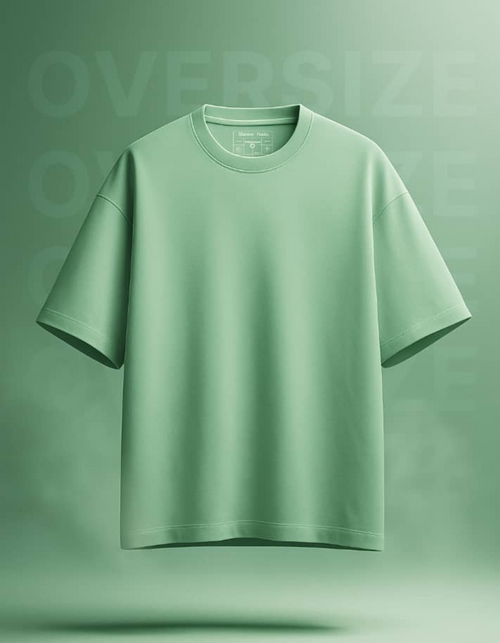 Green t-shirt on a green background